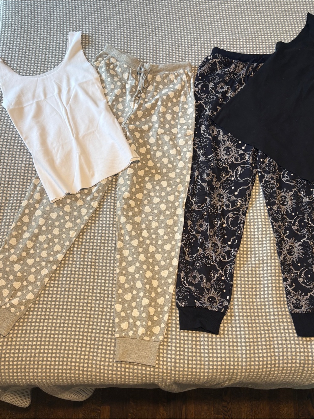 Cotton Heart-Print and Celestial Pajama Sets